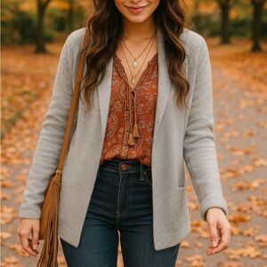 LOFT Light Gray Women's Cardigan